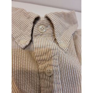 Mens, LL Bean, XXL Tall, tan‎ striped, SS shirt